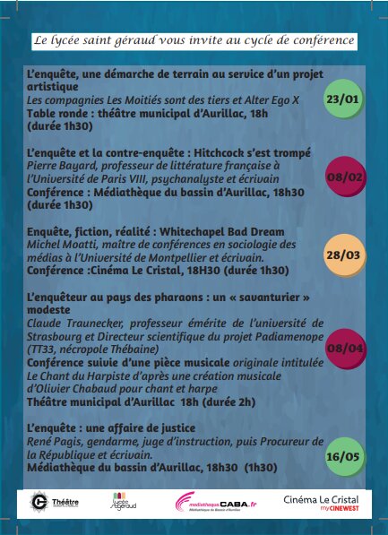 Verso de l'affiche avec marques de coupe.